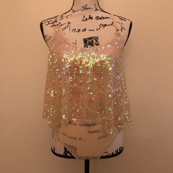 Free People Tops - Free People Sequin spaghetti strap one piece